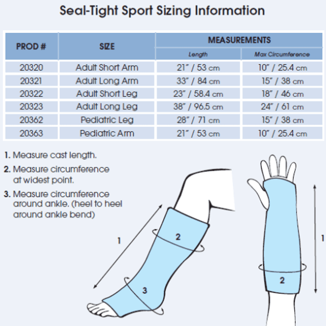 Huvudbild Duschskydd Seal-tight Sport, Vuxen, arm, ben