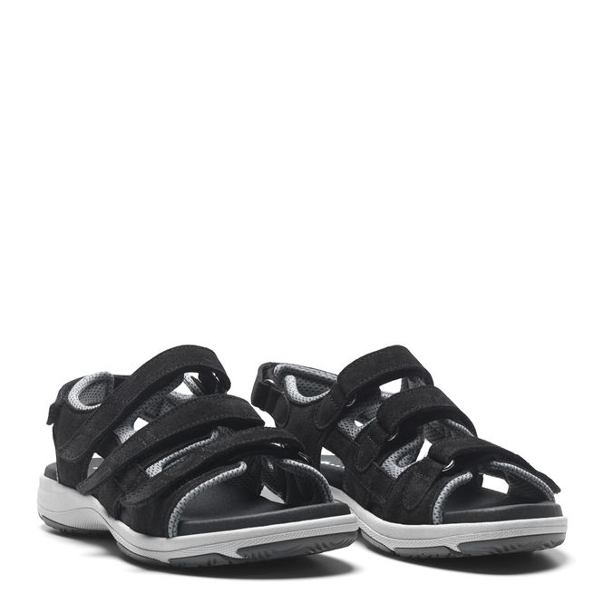 Huvudbild New Feet Sandal med tre kardborreband, svart