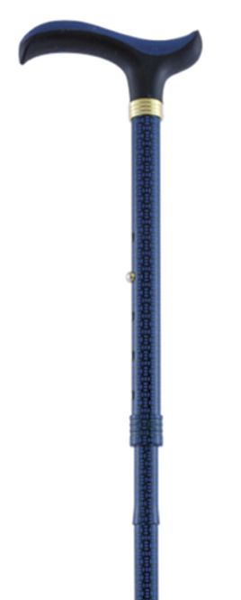 Huvudbild Vikbar käpp, blå, mjukt grepp